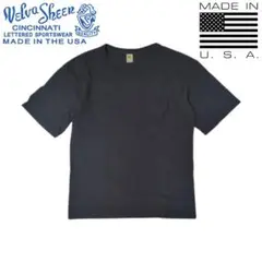 Velva Sheen USA製 ブラック ヘビーウェイト ポケットTシャツ