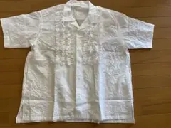 新品未使用タグ付❗️TOUJOURS オープンカラーショートスリーブフリルシャツ2