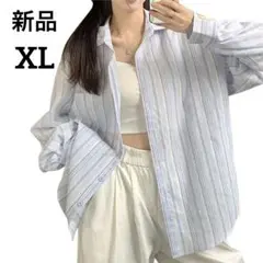 新品タグ付きXL大きいサイズ【オーバーサイズシャツ】ビッグシルエット 日焼け対策