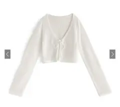 【8月末まで1111円】グレイル　メッシュニットボレロ　オフホワイト