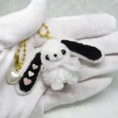 ☆no.338☆モールアート　キーホルダー　うさぎ　モールドール