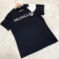 【新品タグ付き】MONCLER 半袖Tシャツ ワッペン ロゴ ブラック Sサイズ