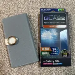 Galaxy S24 手帳型ケース 保護フィルムセット