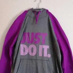 【NIKE】 パーカー 古着 ビッグロゴ Just Do It オシャレ ナイキ