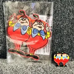 アリス 双子 トゥイードル・ディー トゥイードル・ダム ワッペン ピンバッジ