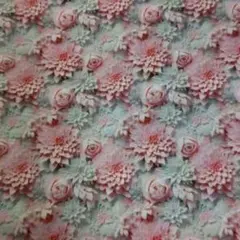 ハギレ 立体柄 プリント 花柄 (8）