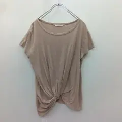 4『半袖カットソー』トップス アシメ フレンチスリーブ【S】テロテロ Tシャツ