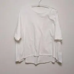 coca バックタックフレアTシャツ 白 Ｌサイズ