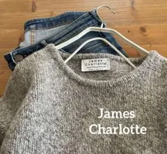 イギリス製　James Charlotte ウール100% クルーネックニット