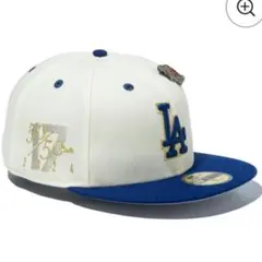 ニューエラドジャース大谷50-50クロームホワイトキャップ7-3/8新品