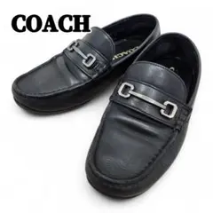 COACH ビットローファー ドライビングシューズ ブラック 本革 25.5cm