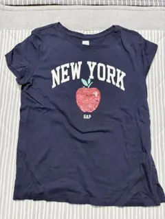 お値下げ⭐︎GAP ネイビー Tシャツ NEW YORK スパンコールアップル