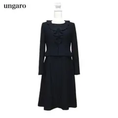 ウンガロ ungaro 上品 ジャケットワンピース ブラックフォーマル 38