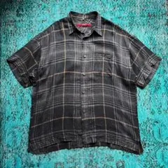 80s 90s "SIGNUM" linen plaid shirt EURO