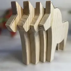 グランナス　ダーラナホース　工作用木製プレート　4枚組　スウェーデン￼￼