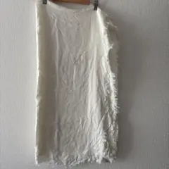 新品タグ付　ELISABETTA FRANCHI ホワイト ストール　シルク混