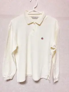 ANSWER Mサイズ レディース長袖ポロシャツクリームカラー 婦人服