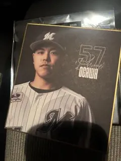 千葉ロッテマリーンズ　小川龍成　ミニ色紙