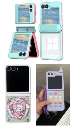 激安３点おまけ付き♡GalaxyZFLiP6対応ケースまとめ売りセットMikko