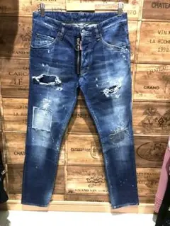 DSQUARED2 ダメージデニム ジーンズ フロントジップ スケーター