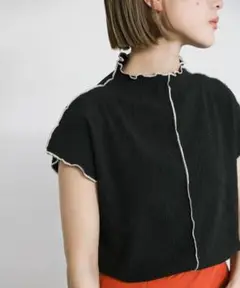 select MOCA センターラインメローカットソー F ブラック