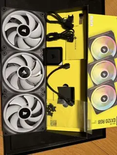 Corsair QX120 RGB ホワイトファン 3基セット