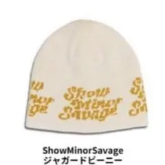 ShowMinorSavage SMS ジャガードビーニー ニット帽 showminorsavage ニット帽 ニット ジャガードビーニー ビーニー