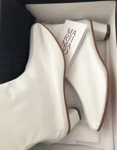 MARTINIANO High Leone ショートブーツ ホワイト