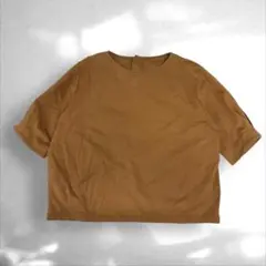 C2》マッキントッシュ　プルオーバーカットソー　ブラウン 五分袖Tシャツ　38