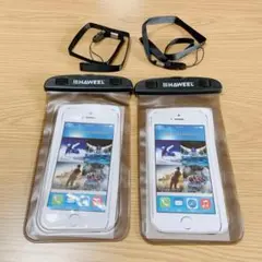 2点セット　スマホ防水ケース　完全防水　防水ポーチ　プール　海水浴　お風呂