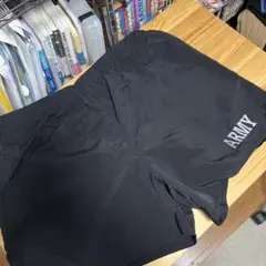 ARMYロゴ入り黒ショートパンツ　米陸軍　US ARMY