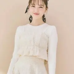 フラワーチュールビスチェ付きニット