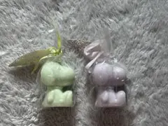 スヌーピー 石鹸 緑 紫