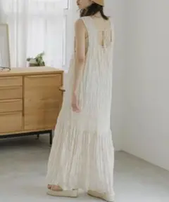 kastane シアージャガードレースノースリワンピース