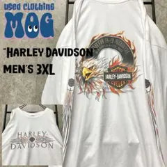 USA製《古着》ハーレーダビッドソン ファイヤー イーグル 長袖 メンズ3XL