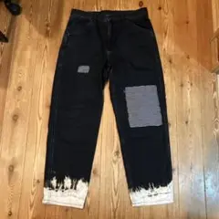リメイクデニム　ブラックデニムパンツ