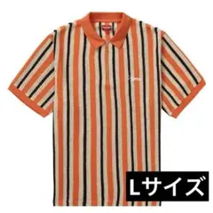 supreme Open Knit Stripe Zip Polo  Lサイズ Open Knit Stripe Zip Polo – Supreme