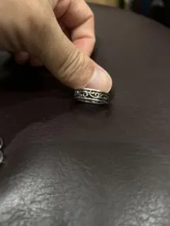 シルバー 装飾的な彫刻 リング