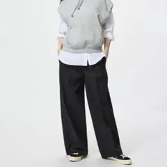 ワイドチノパン　ブラックM