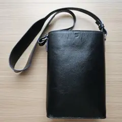 美品✨ユニクロ+J ジルサンダー レザーショルダーバック ブラック