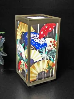 ★華燭の宿り木＝「笹竹舞扇」／至福の明り／LED・檜枠造・フイルム加工・軽量／