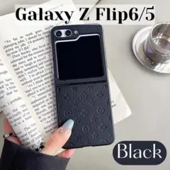 Galaxy Flip6 Flip5 ケース ブラック かわいい カバーレザー