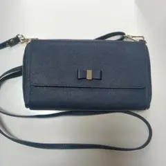 【SALE】ショルダー付きウォレット（ネイビー）