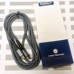【⠀1てんのみ⭐️】Type C Micro USB ケーブル 2m グレー