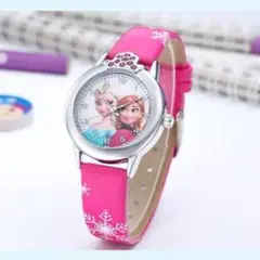 ⑧新品✨女の子プリンセスキャラクター子供用腕時計ピンク✨キッズ時計☆可愛い