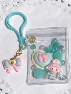 キャンディーバッグキーホルダー 水色系