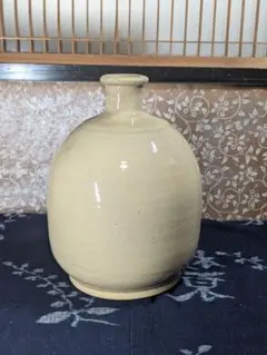古い石見焼の瓶 花器 花瓶 古道具