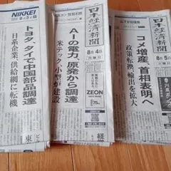日本経済新聞 2025年8月3日〜5日　3日分