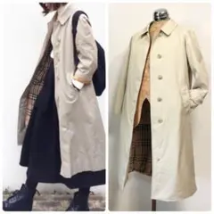 良品 160 レディース オールド バーバリー ステンカラー ノバチェック