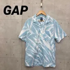 GAP ギャップ リゾートシャツ 半袖 開襟 メンズ L 水色